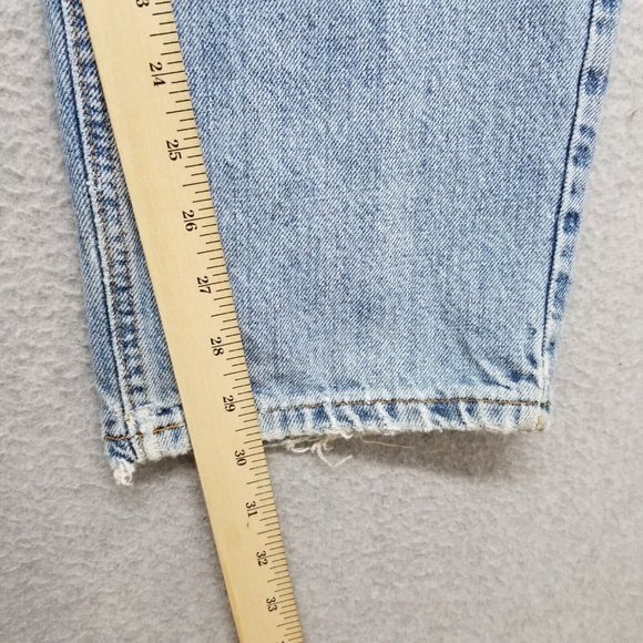 Vintage Abercrombie Fitch Jeans Mens 30x30 Blue Denim Tapered Cotton Zip FlyVint - Picture 7 of 11